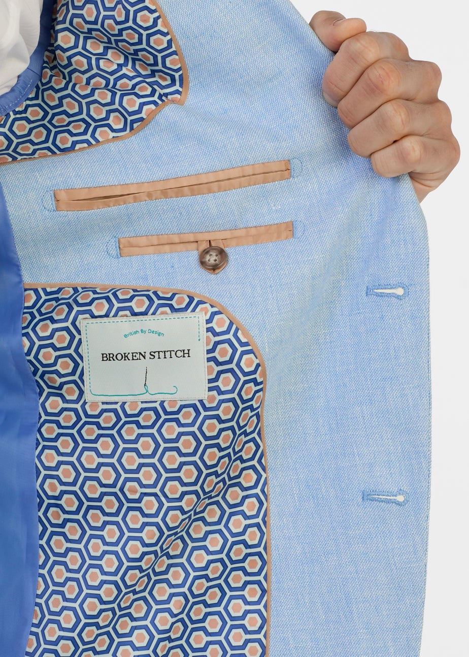 Broken Stitch Derbyshire Blue Slim Fit Suit Jacket
