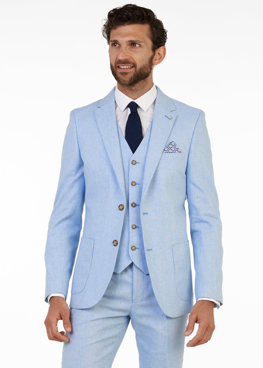 Broken Stitch Derbyshire Blue Slim Fit Suit Jacket