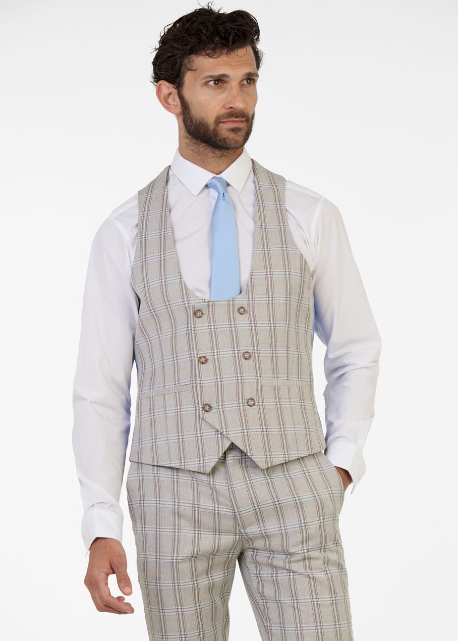 Taylor & Wright Suffolk Stone Check Waistcoat