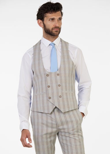 Taylor & Wright Suffolk Stone Check Waistcoat