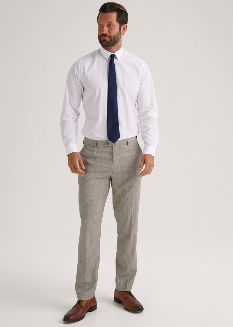 Taylor & Wright Gibson Brown Slim Fit Suit Trousers