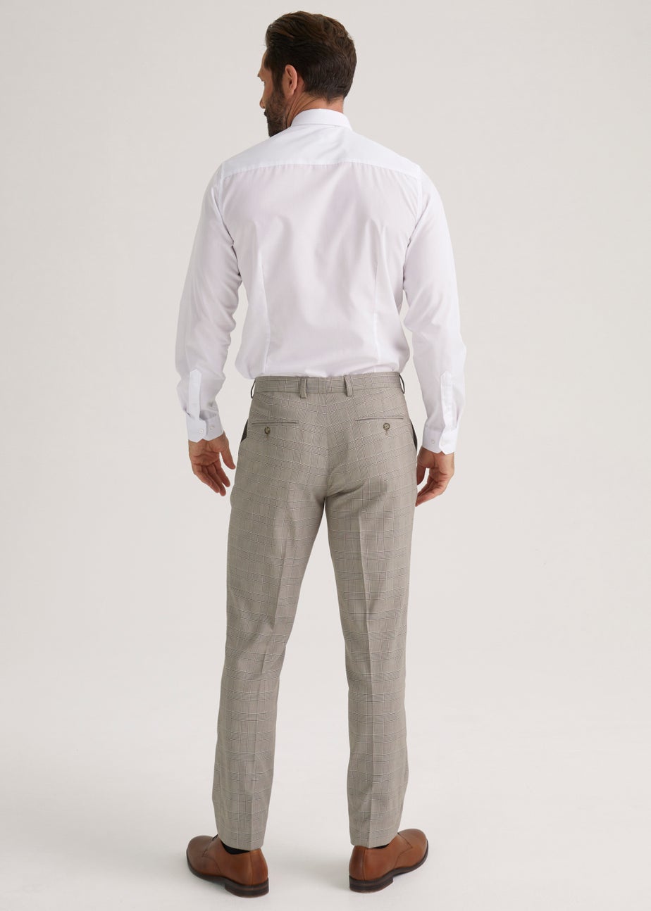 Taylor & Wright Gibson Brown Slim Fit Suit Trousers