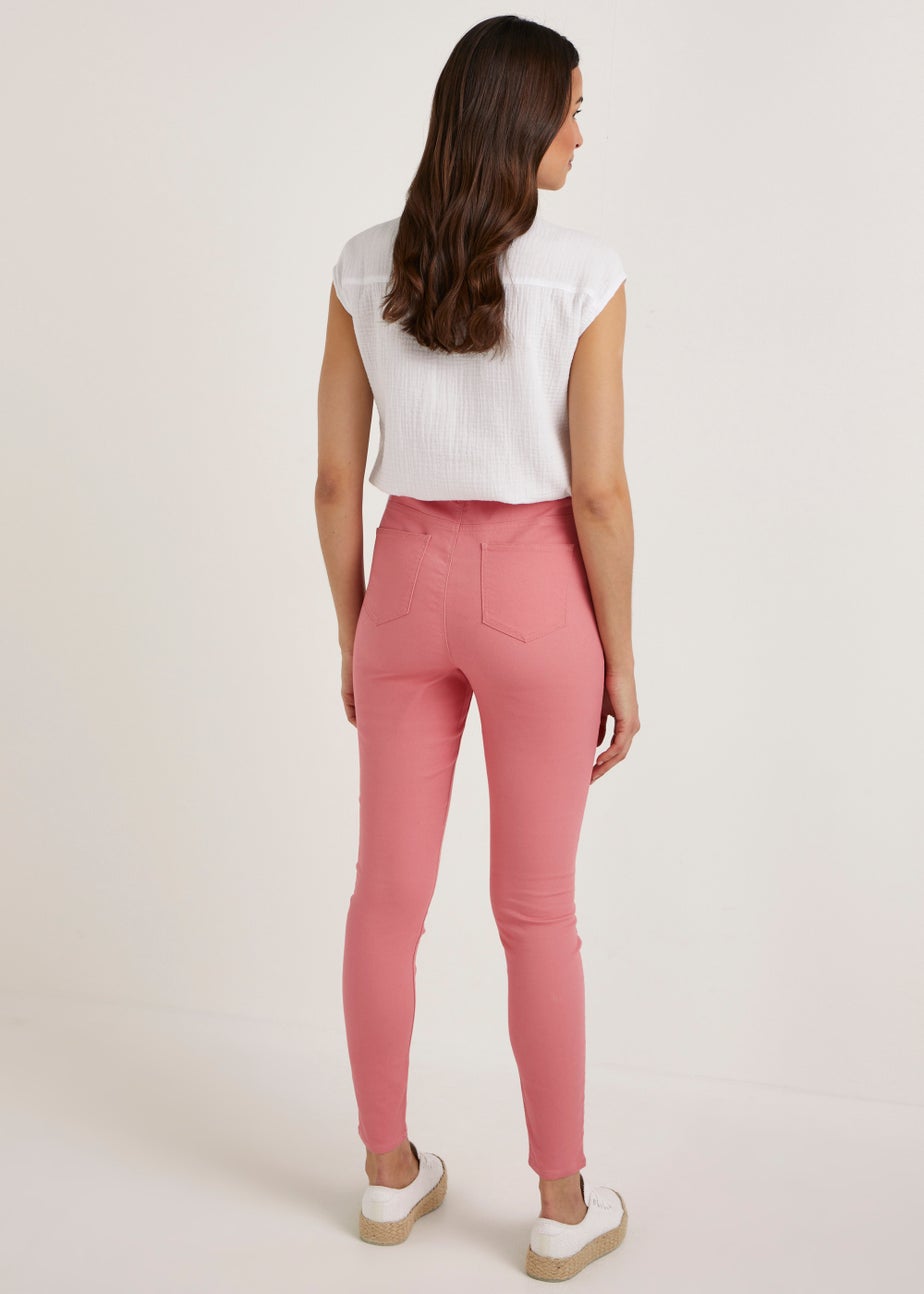 Rosie Pink Pull On Jeggings