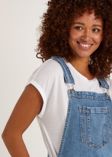 Mid Wash Dungarees