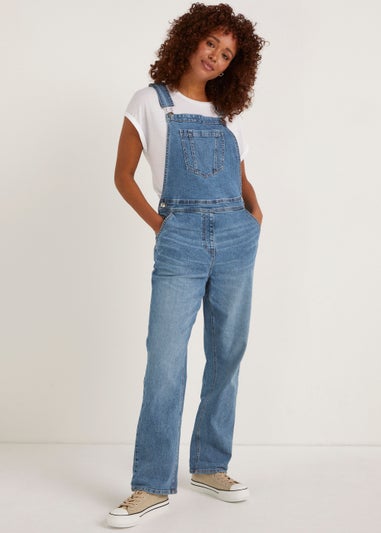 Mid Wash Dungarees