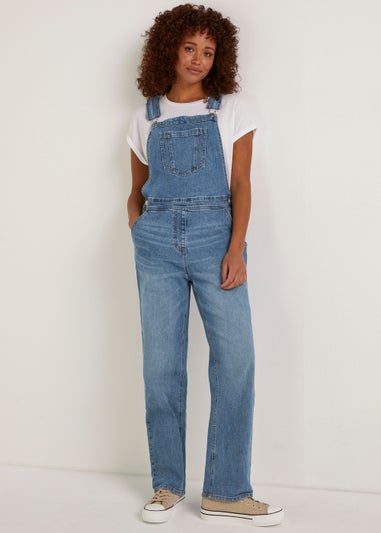 Mid Wash Dungarees