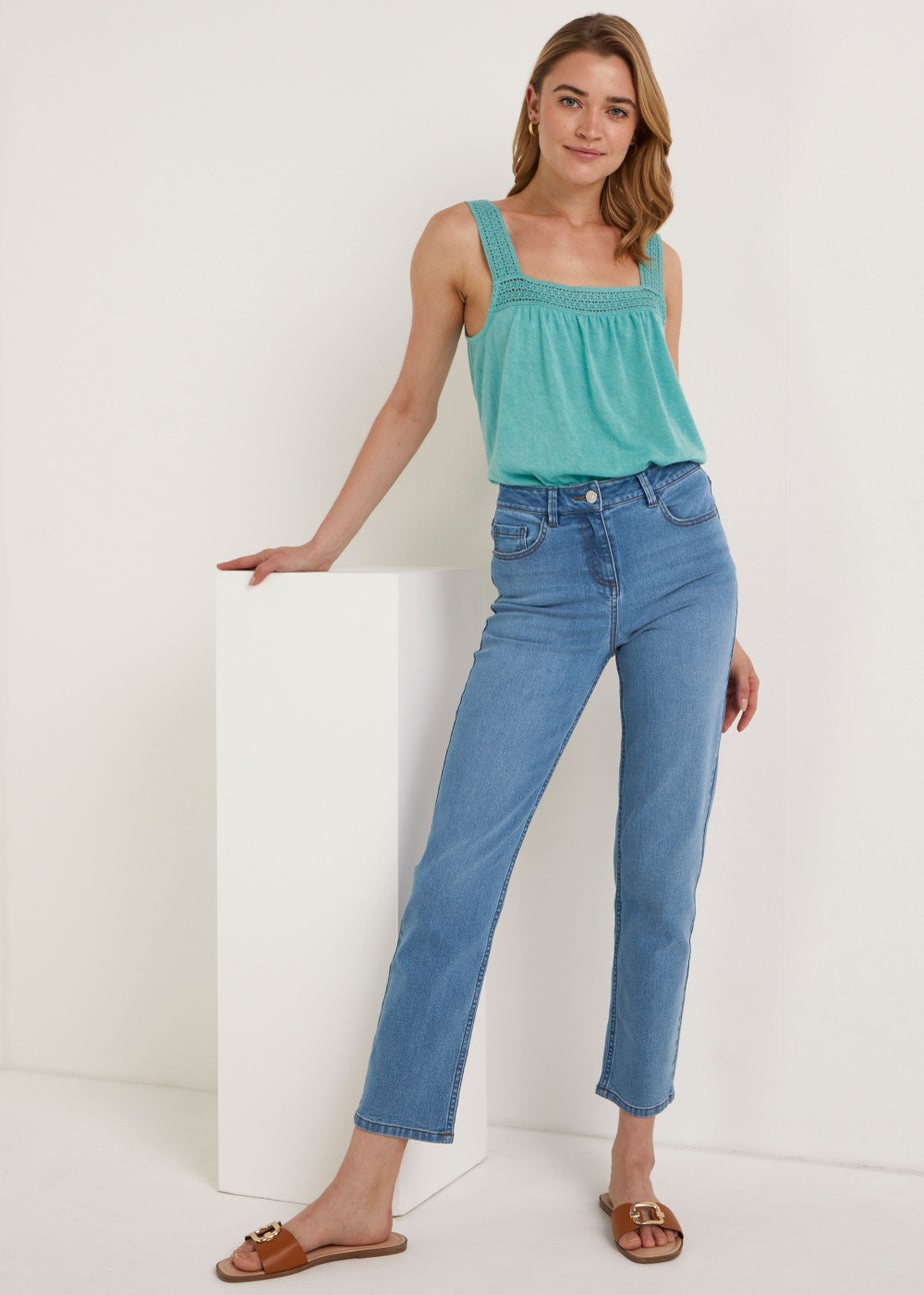 Grace Light Wash Straight Fit Jeans