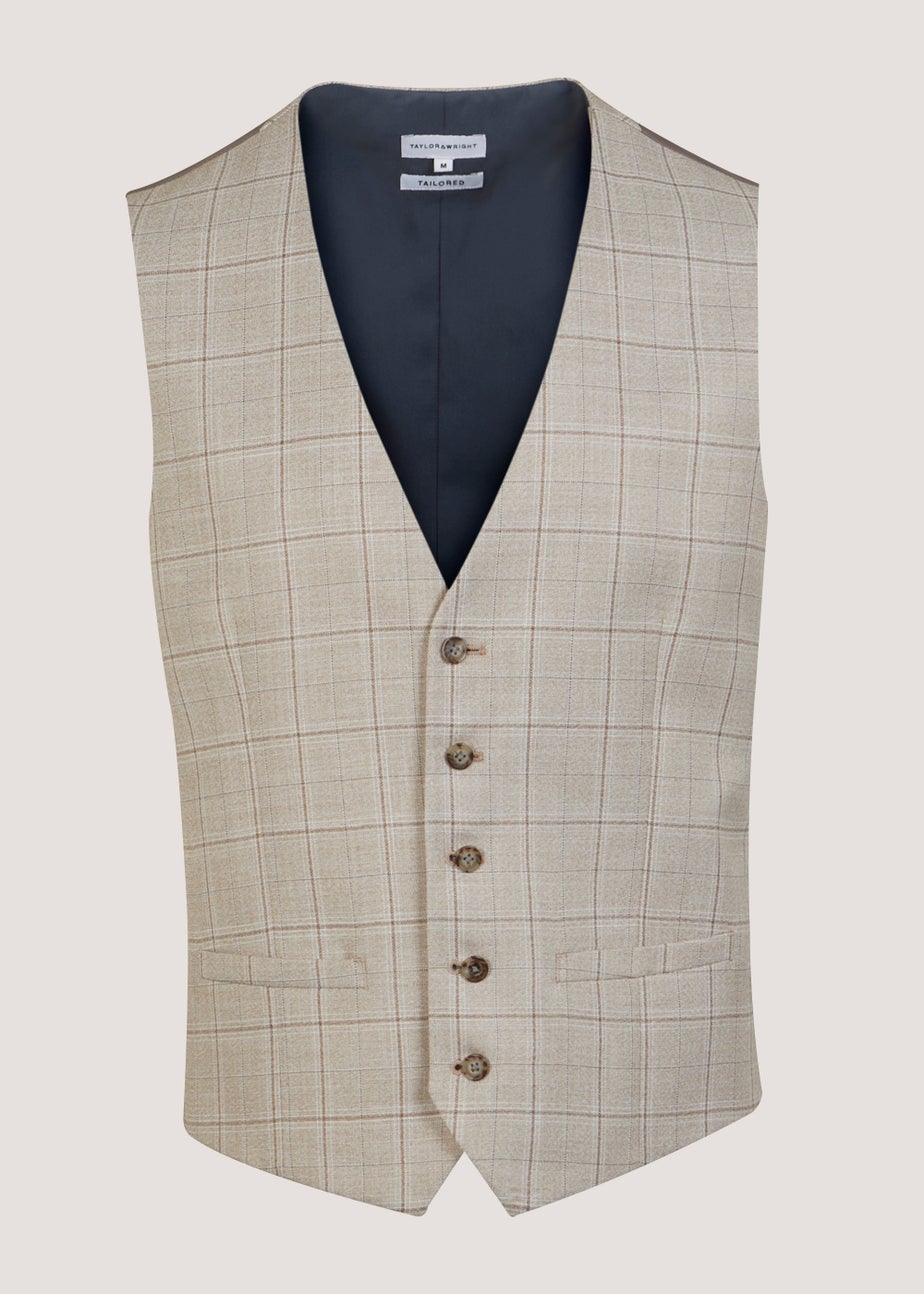 Taylor & Wright Hoffman Brown Suit Waistcoat