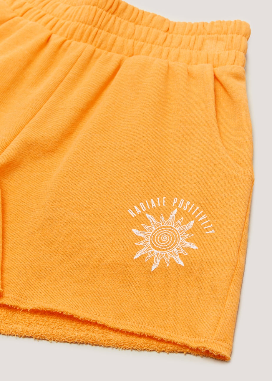 Girls Candy Couture Orange Boxer Shorts (9-16yrs)