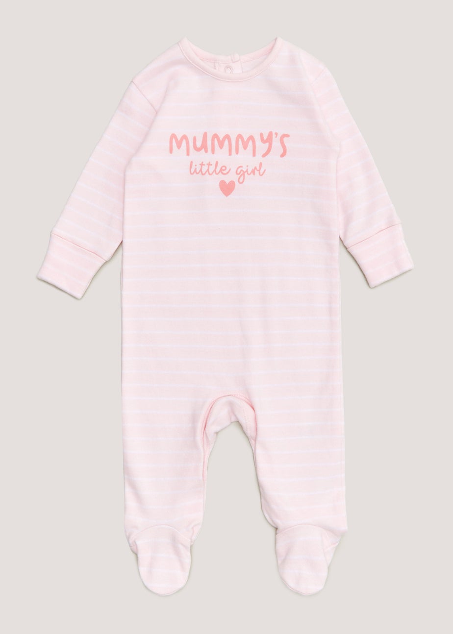 Baby Pink Mummy Sleepsuit (Tiny Baby-18mths) Matalan