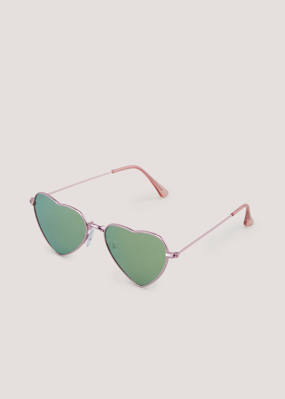 Kids Multicoloured Metal Heart Sunglasses (3+yrs)