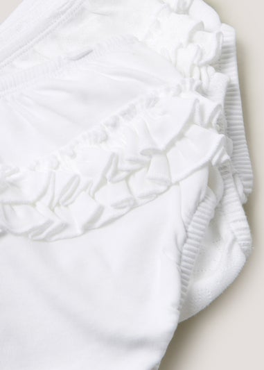 Baby 3 Pack White Frill Knickers (Newborn-23mths)