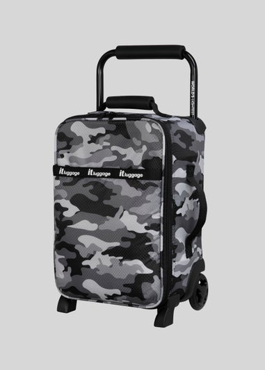 Kids IT Luggage Grey Camo World's Lightest Cabin Suitcase