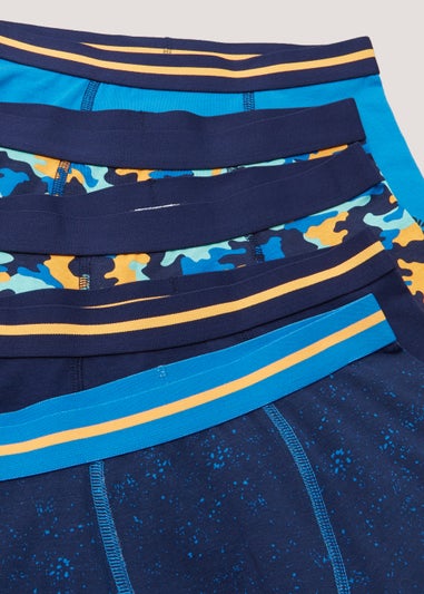 Boys 5 Pack Blue Trunks (4-13yrs)