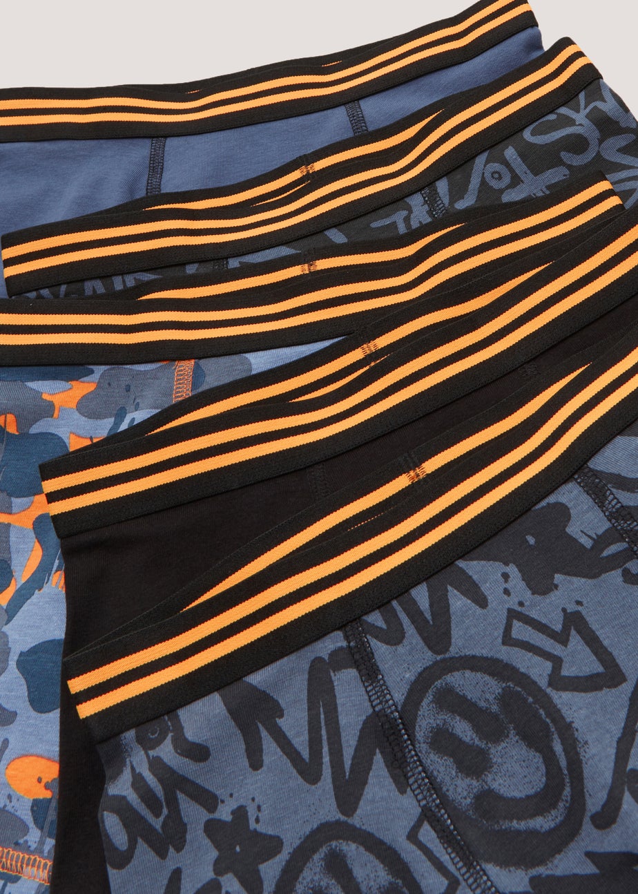 Boys 5 Pack Graffiti Trunks (4-13yrs)
