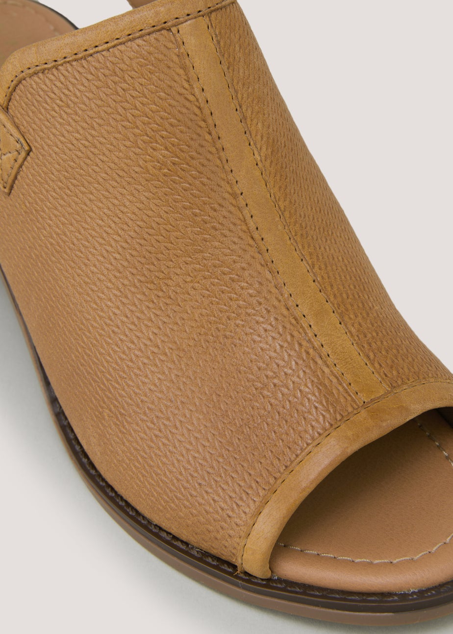 Tan Wide Fit Leather Sandals