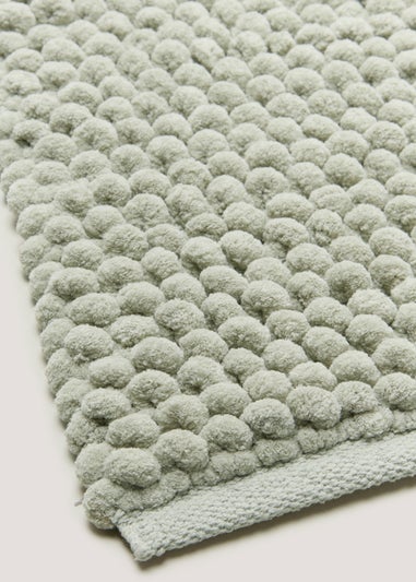 Sage Chunky Bobble Bath Runner (105cm x 40cm)