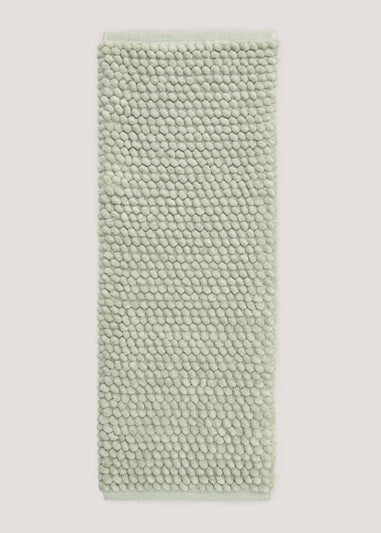 Sage Chunky Bobble Bath Runner (105cm x 40cm)