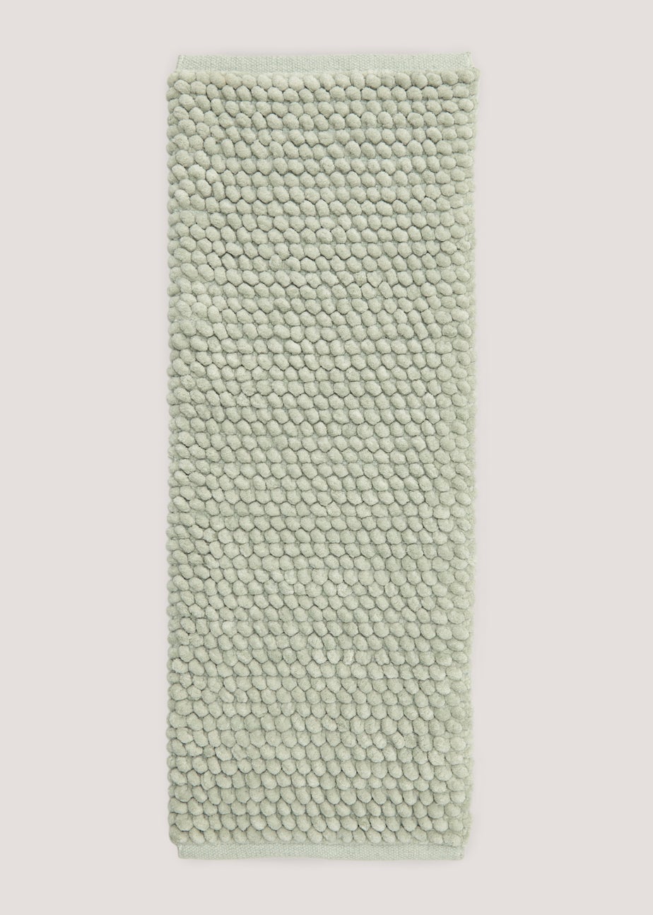 Sage Chunky Bobble Bath Runner (105cm x 40cm)
