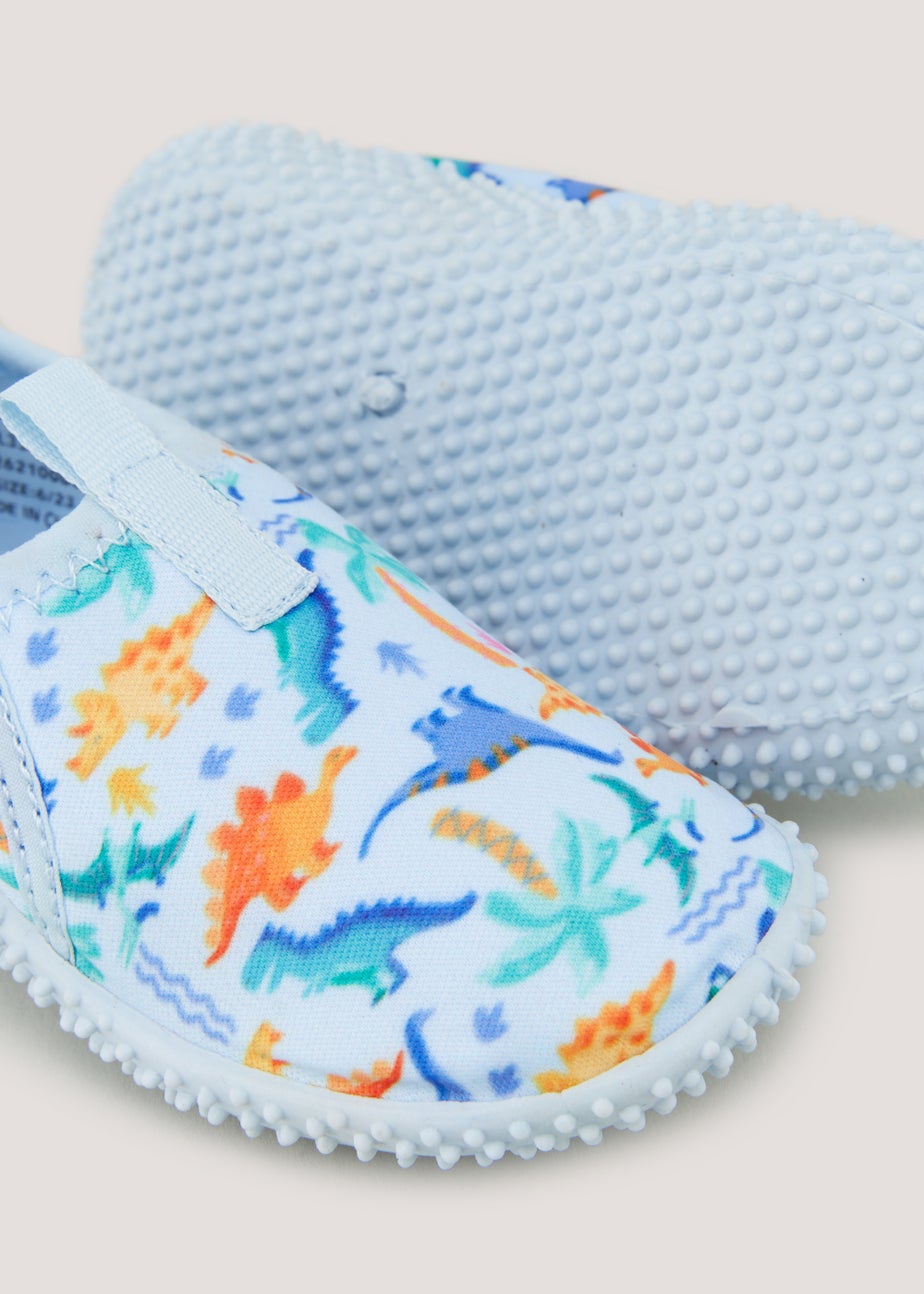 Boys Blue Dinosaur Swim Shoes (Younger 4-12)