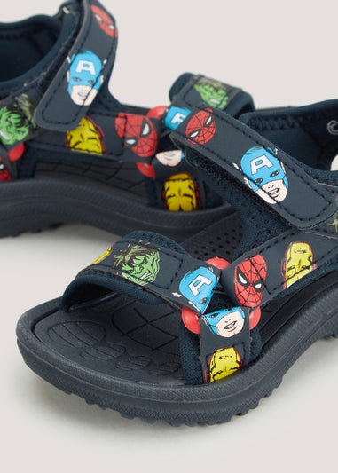 Boys Navy Marvel Avengers Trek Sandals (Younger 4-12)