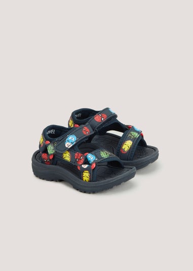 Boys Navy Marvel Avengers Trek Sandals (Younger 4-12)