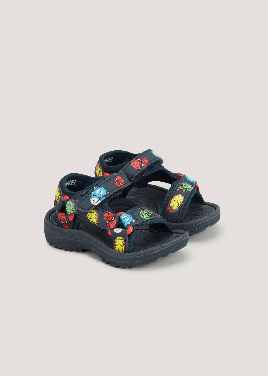 Boys Navy Marvel Avengers Trek Sandals (Younger 4-12)