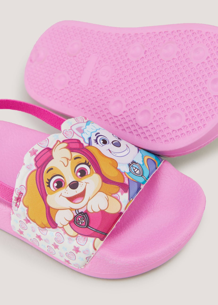 Kids Pink Paw Patrol Sliders (Younger 4-12)