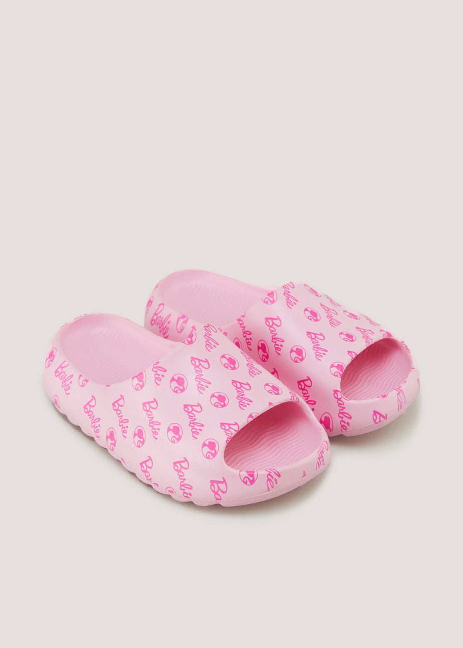 Kids Pink Barbie Sliders (Younger 10-Older 5)