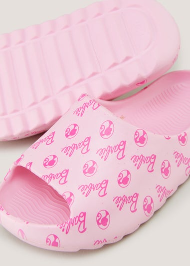 Kids Pink Barbie Sliders (Younger 10-Older 5)