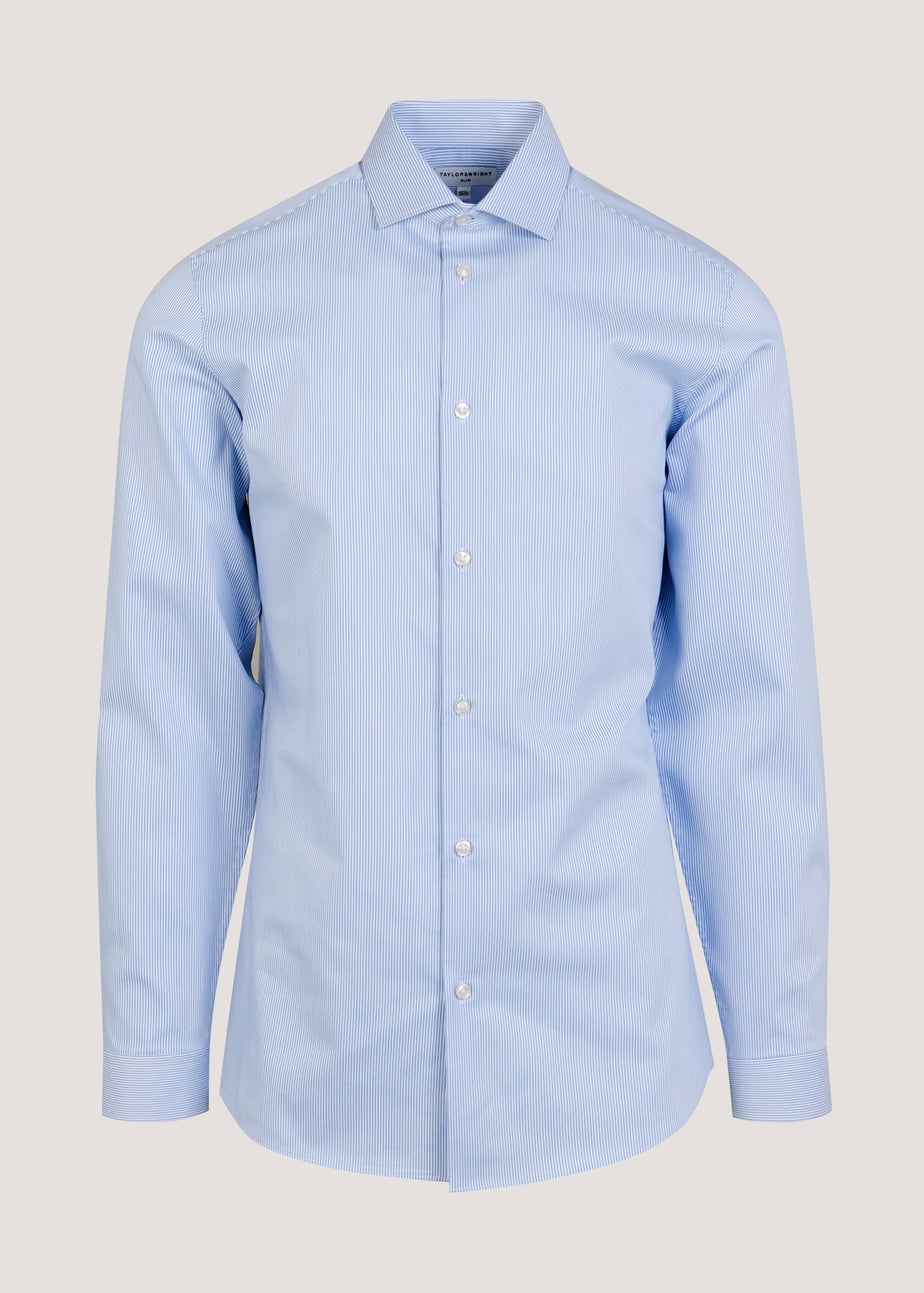 Taylor & Wright Blue Stripe Slim Fit Shirt