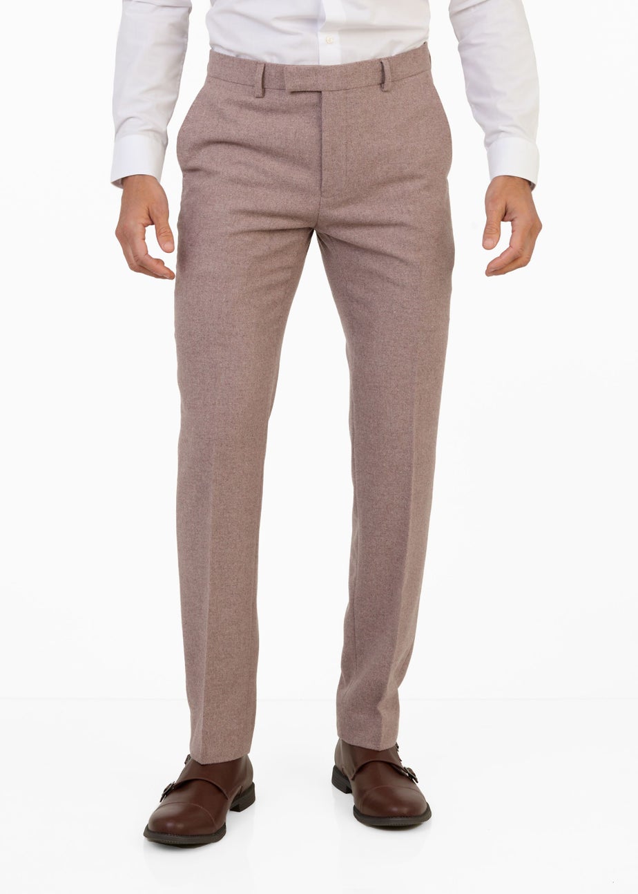 Broken Stitch Lancashire Blush Slim Fit Suit Trousers