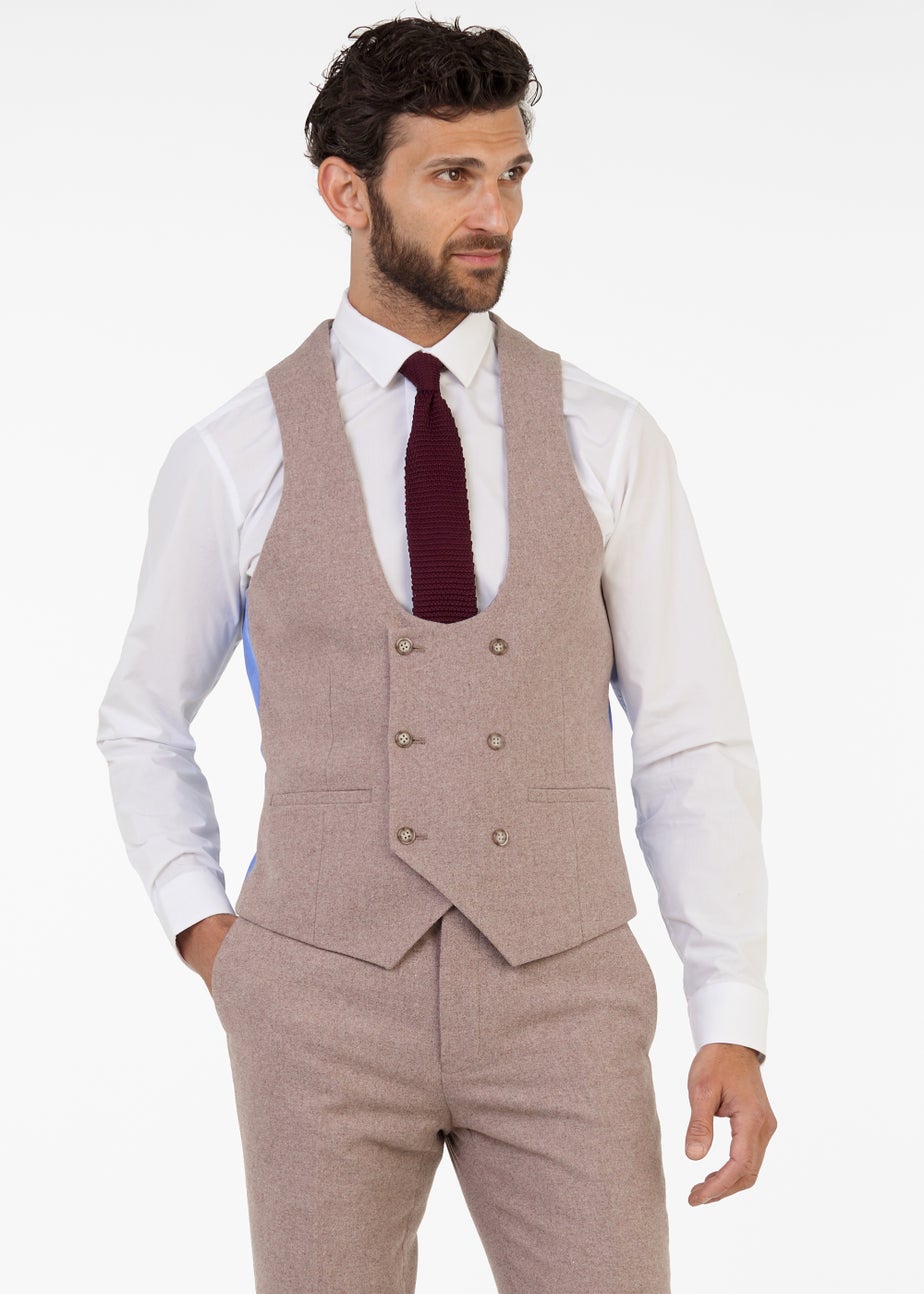 Broken Stitch Lancashire Stone Check Suit Waistcoat