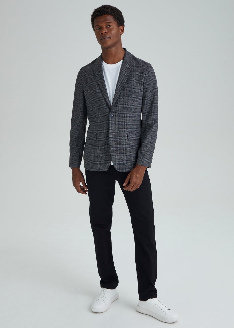 Taylor & Wright Wilson Navy Check Suit Jacket