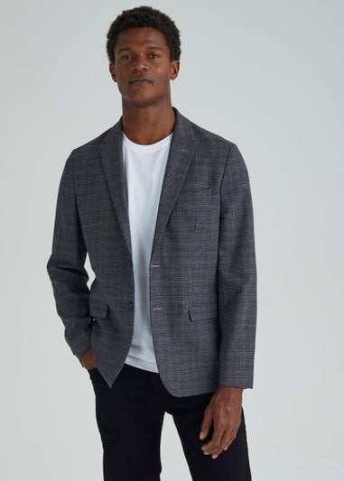 Taylor & Wright Wilson Navy Check Suit Jacket