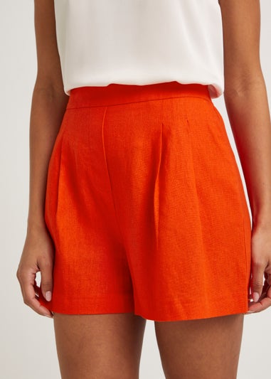 Et Vous Orange Linen Blend Co-Ord Shorts