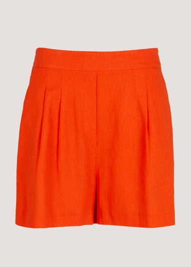 Et Vous Orange Linen Blend Co-Ord Shorts