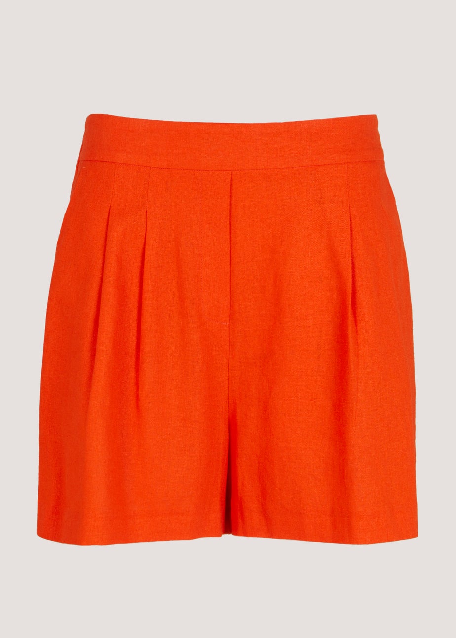 Et Vous Orange Linen Blend Co-Ord Shorts