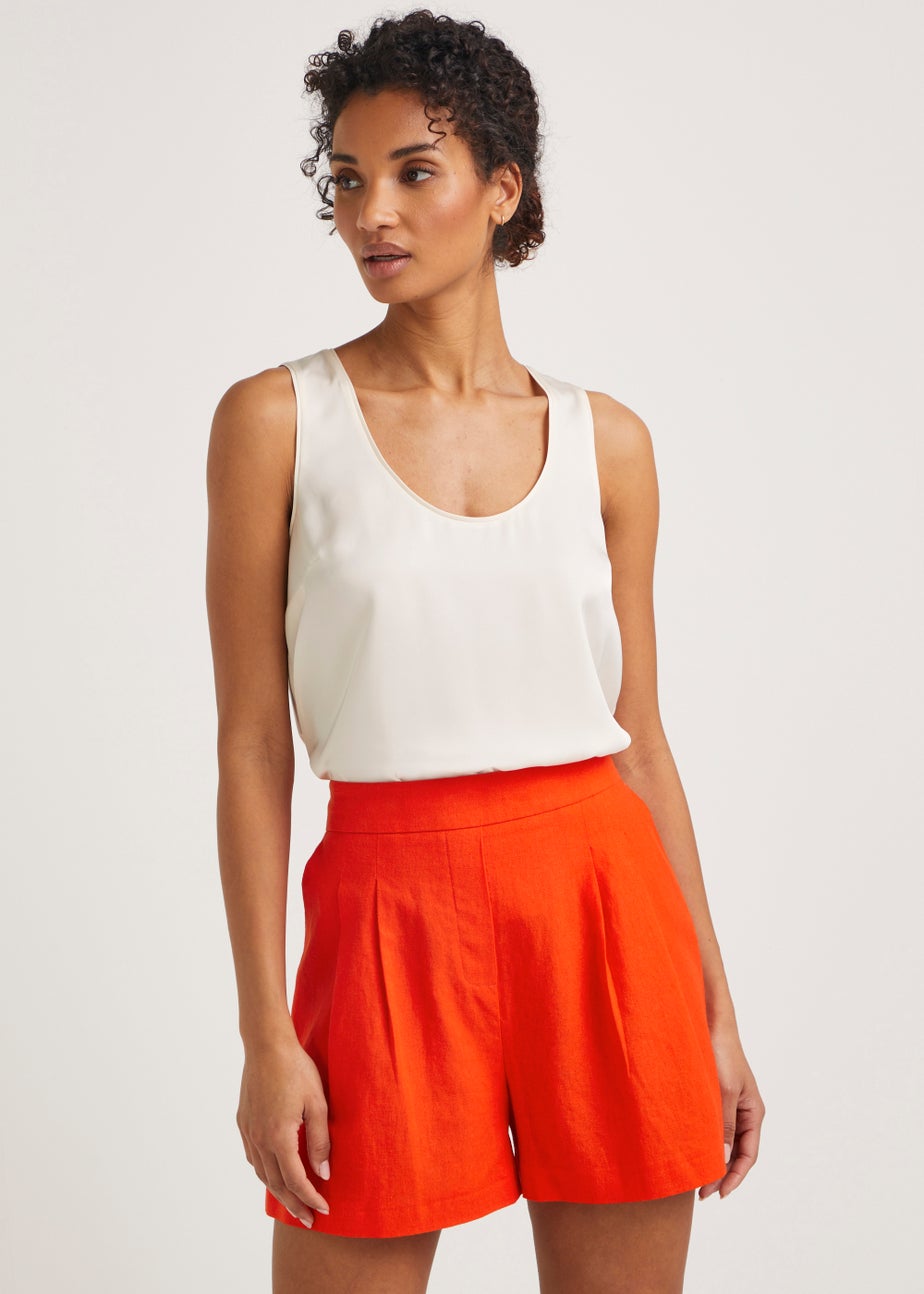 Et Vous Orange Linen Blend Co-Ord Shorts