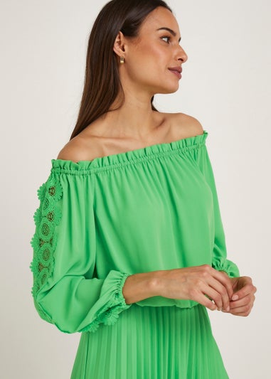 Et Vous Green Chiffon Co-Ord Blouse