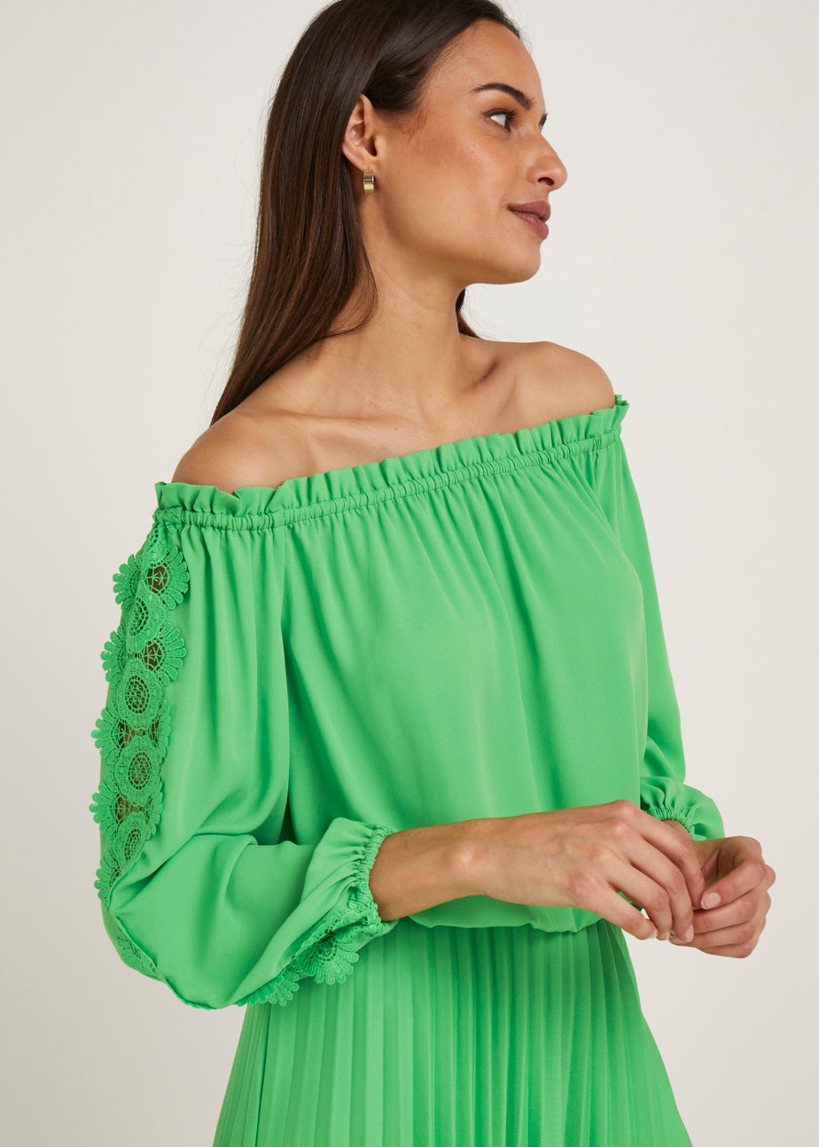 Et Vous Green Chiffon Co-Ord Blouse