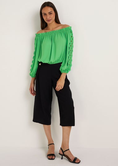 Et Vous Green Chiffon Co-Ord Blouse