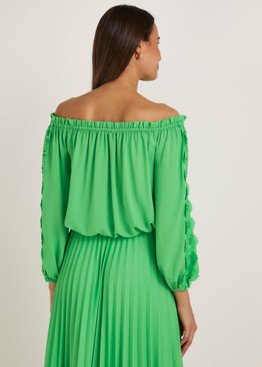 Et Vous Green Chiffon Co-Ord Blouse