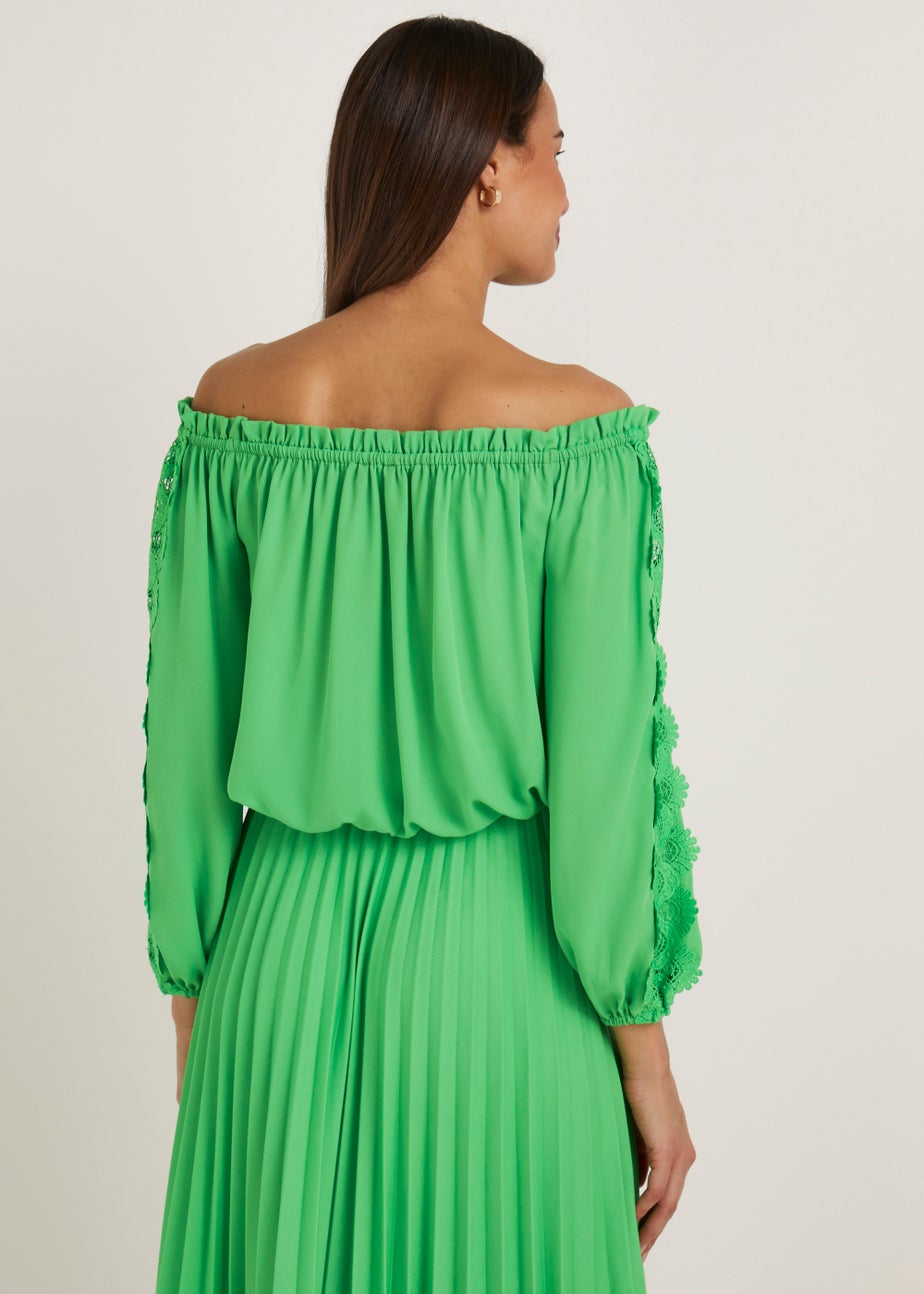 Et Vous Green Chiffon Co-Ord Blouse