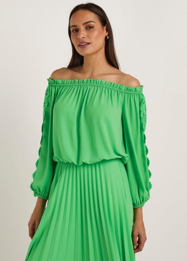 Et Vous Green Chiffon Co-Ord Blouse
