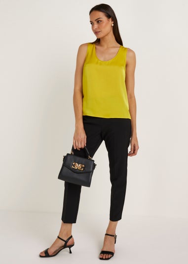 Et Vous Yellow Satin Vest Top