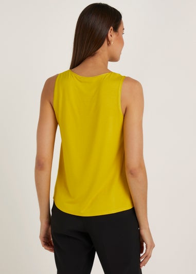 Et Vous Yellow Satin Vest Top