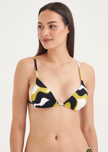 Et Vous Green & Blue Swirl Bikini Top