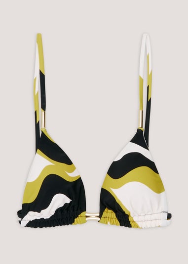 Et Vous Green & Blue Swirl Bikini Top