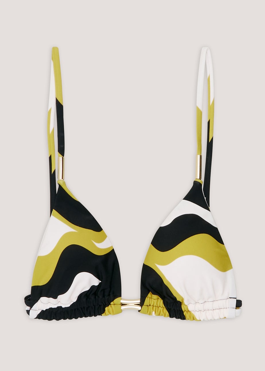 Et Vous Green & Blue Swirl Bikini Top